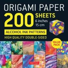 Origami Paper 200 sheets Alcohol Ink Patterns 6quot 15 cm Other Book