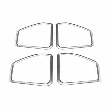 For Macan 2015-2021 Silver ABS Door Speaker Horn Ring Frame Cover Trim