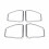 For  Macan 2015-2021 Silver ABS Door Speaker Horn Ring Frame Cover Trim 1