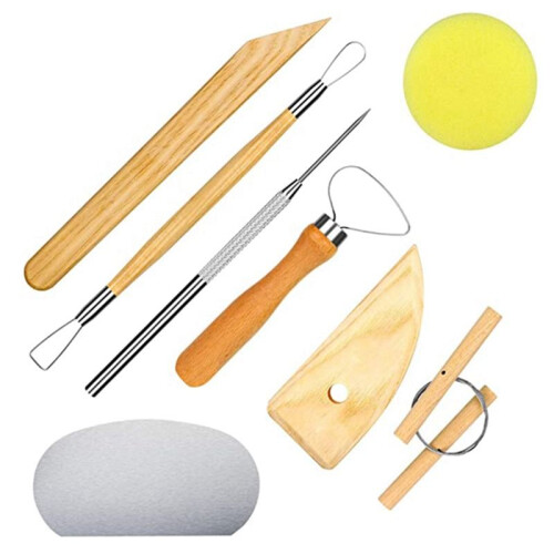 8Pcs Clay Tools, Carving and Shaping Tools, Blank Drawing, Handmade Tools, Wooden Pottery, Clay Sculptures 2