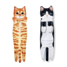 Funny Cat Hand Towels for Bathroom Kitchen Decor Cat Towel, Cute Decor Hanging Face Towels, Super Absorbent Soft A+B