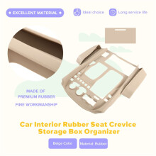 Car Interior Rubber Storage Box Organizer for 570 LX570 Accessories 2016-2021 Beige