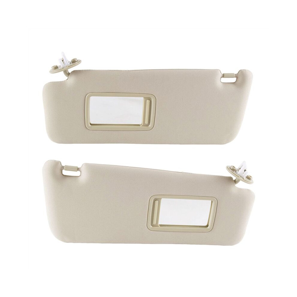 1Pair Car Sun Visors 74320-35A91-B1 74310-35B01-B1 For 4Runner 2010-2023 Sunvisor Shades With Vanity Mirror Beige 4711345950535