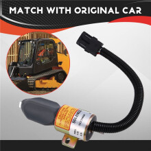 332/J5060 716/30091 24V Fuel Shut Off Solenoid for JCB JS130 JS160 JS180 JS240 JS260 JS330 Flameout Solenoid Valve