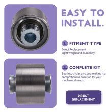 CRS Uniball Bearing with Cup Kit Alloy Steel Spacer+Bearing+Circlip+Cup Metric Size 16-3/4