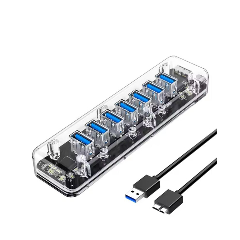 Orico Usb Hub Multi 7 Port High Speed Usb3.0 Splitter With Micro-Usb Power Port For Laptop Pc Otg Adapter 6031692209109