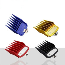 8Pcs Professional Limit Comb Cutting Guide Combs Set for & Kemei & Clipper Comb Guard Barberia Red