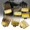 8Pcs Professional Limit Comb Cutting Guide Combs Set for  & Kemei &  Clipper Comb Guard Barberia Red 5