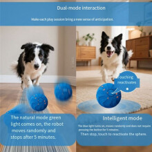 Bite Resistant Dog Toy Rechargeable Wear Resistant Dog Bouncing with Light Automatic Moving Toy