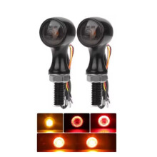 2Pcs Motorcycle 12V Turn Signal Light 4Pin Indicator Light Taillight Lamp Brake Lamp Daul Color Yellow Red Light