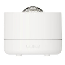 Humidifier with Starry Projector, Aromatherapy Diffuser & Flame Effect, USB Rotate Projection Light Mist Maker Fogger B