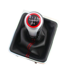 For B6 2005-2010 Gear Shift Knob 5 Speed MT Lever Change Stick with Gaiter Boot Cover