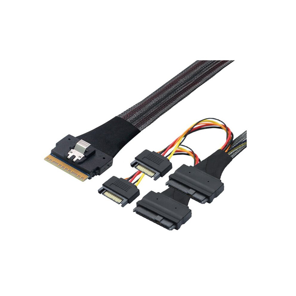 Sff8654(8I) To 2XSff-8639 Nvme U.2 Cable Nvme Sff8654 To Sas Conversion Slimesas Data Transfer Cable 4713943006201