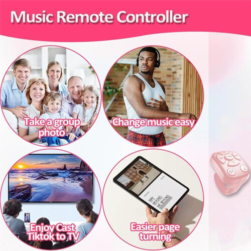 Scrolling Ring Remote Control for TikTok  Remote Turner Ring Scroller for Smartphone,Camera Shutter Short Video