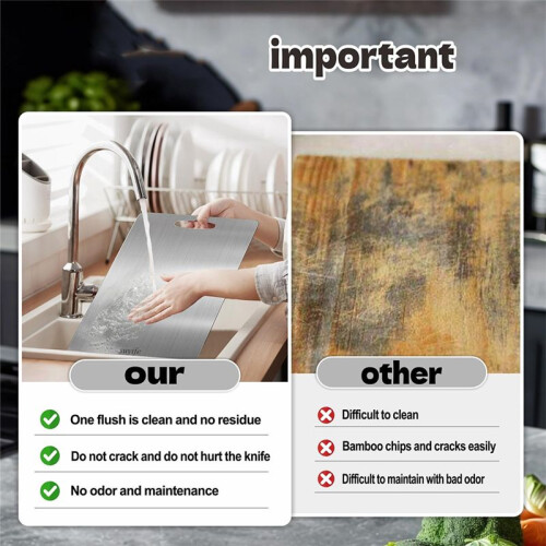 Pure Titanium Cutting Board for Domestic Fruit Cutting Chopping Board for Kitchen Use Light-Duty Cutting Board 1