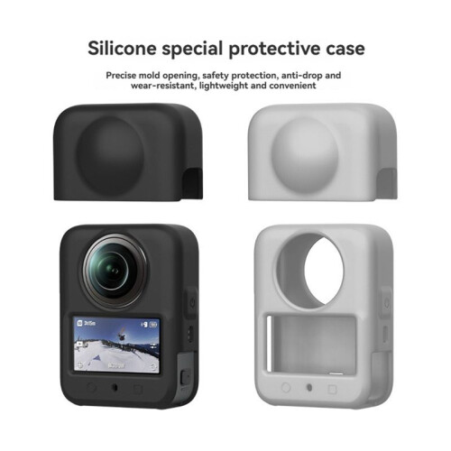 Silicone Case for  Osmo 360 Protective Case with Lens Protective Case Action Camera Protect Accessories Black 1