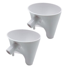 2 Peças de Funil de Farinha para Batedeira Kitchen Aid, Funil de Farinha para Batedeira Kitchen Aid KSM150 de 5 Litros com Cabeça Inclinada, Branco