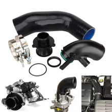 Turbo Muffler Delete + Turbo Inlet Elbow + Silicone Hose for S3 A3 Gli R MK7 1.8T 2.0TTsi EA888 MQB