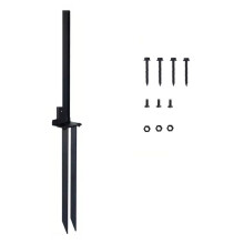 Heavy Duty Steel Fence Post Repair Kit - Anchor Brackets & Ground Spike for Fixing Tilted/Broken Wooden Fence Posts