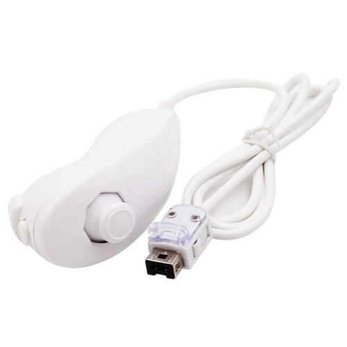 Wired Nunchuck for  WIIU/ Game Controller Hand Curved Game Handle Controller Nunchuk Tool for  Gamepad