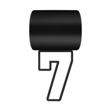 Number 7 Pendant for Baseball Necklace Pendant for Sports Fan Necklaces for Rope Necklace