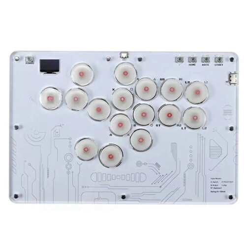 Arcade Joystick Hitbox Controller RGB Fighting Game Keyboard 16 Keys All-Button Controller for PS5 PS4 PS3