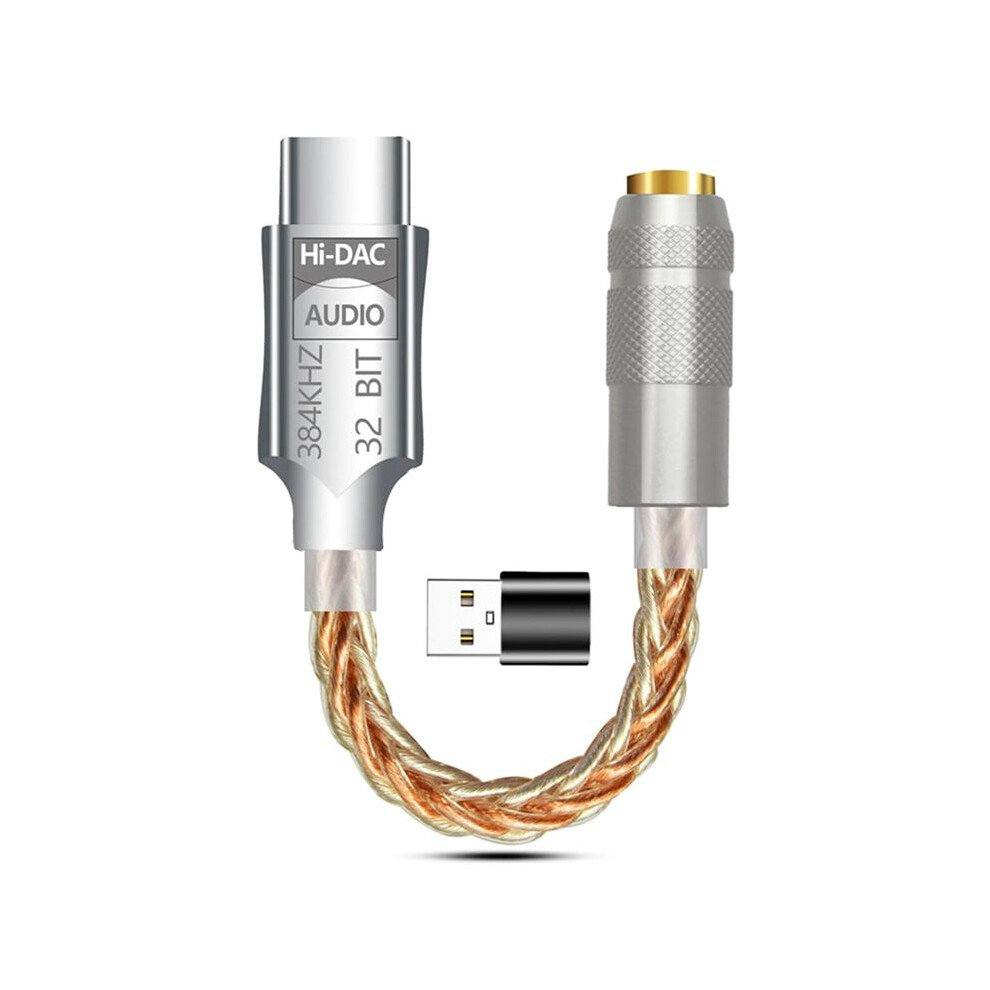 Usb C To 3.5Mm Dac Earphone Amplifier Headphone Amp Alc5686 Hifi Digital Audio Decoder Aux Audio Cable Adapter Converter 6132206288761
