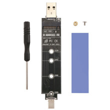 Dual Protocol Type-C Type-A M.2 NVME PCIe NGFF USB3.1 GEN2 10Gbps M2 SSD Case Adapter Card for 2230/2242/2260/2280 SSD