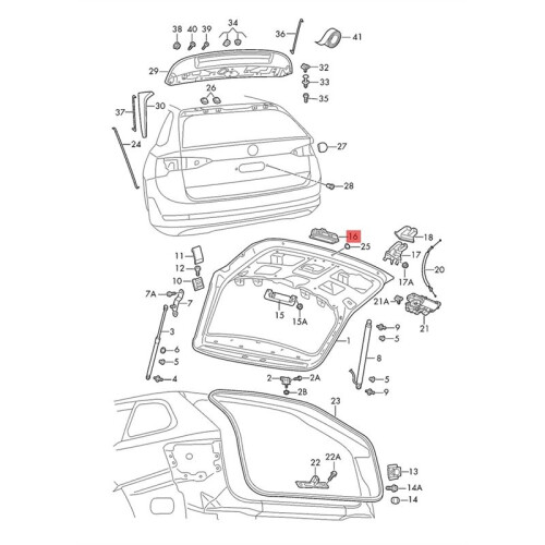 Trunk Lid Handle Rear View Camera Protective Case for  A3 5E3 827 566 5E3827566 2