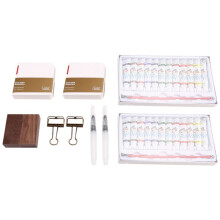 2 Pièces Pocketartist Ensemble de pour Aquarelle Palette de Peinture Kit de Palette D'Aquarelle en Noyer Palette D'Aquarelle de