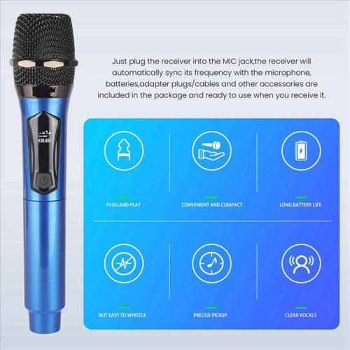 Wireless One-to-Two Home Microphone 6.35 Interface Professional Handheld Microphone for KTV Performance Stage 1