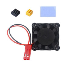 For Raspberry Pi 4B Cooling Fan Kit with Aluminum Heat Sink and Silicone Pad Enhanced Cooling for Optimal Performance