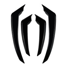 Car Front Bumper Spoiler Splitter Cover Side Lip Splitter Trim for Stelvio 2017+ Glossy Black