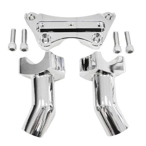 3-1/2 Inch Pullback Handlebar Risers & Top Clamp Kit for  Dyna Softail Fat Boy