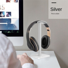 Headphone Stand Universal Detachable Aluminum Alloy Gaming Headset Holder for Gamers Gaming Headphone Hanger Black