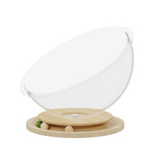 Space Capsule Cat Bed Universal with Track Balls Toy Cat House Kitten Easy Cleaning Pet Supplies,Large
