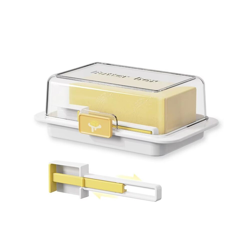 Butter Storage Box With Quantitative Cutting Spoon And Lid - Cheese Keeper, Refrigerator Butter Crisper For Freshness 6034181876325