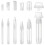 6Pcs Graffiti Markers Set Clear Refillable Paint  11/13.5/17/18.5/24/46.5mm Empty Markers Set 1