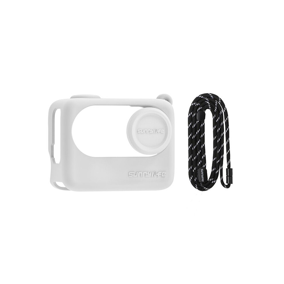 Camera Case For Shadowstone Go 3S Silicone Case Thumb Camera Lens Cover Protective Case With Lanyard White 6034013921360