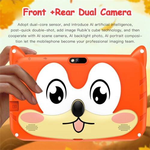 Tablet Infantil de 7 Polegadas, WiFi 5G, Bateria de 4000 MAh, Câmera Dupla, Presente Infantil, Software Infantil, Plugue UE 1