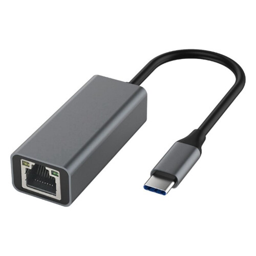 Adaptateur Type-C Vers Ethernet Convertisseur D'Interface Type-C Vers RJ45 pour  Types D'Ordinateurs Portables Gris