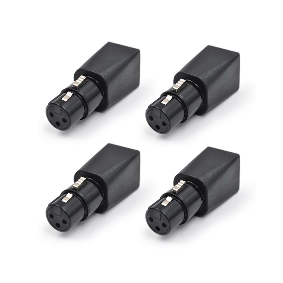 4Pcs Dmx To Rj45 Connector Rj45 Ethernet To 3 Pin Xlr Dmx Adapter 3-Pin Xlr Adapter For Audio Video Female 6033441818242