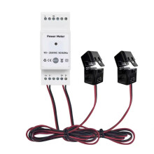 Tuya Life WiFi-Energiemeter Bidirectioneel 2-Kanaals Din-Rail met 80A CT-App-Monitor Export- en Importstroom