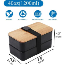 Stapelbare Lunchbox met Thermische Isolatiezak Magnetronlunchbox Geschikt voor Kantoorpersoneel en Studenten.