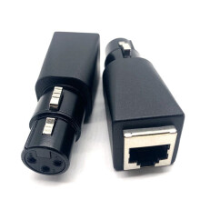 4-Teiliger DMX-Auf-RJ45-Anschluss, RJ45-Ethernet auf 3-Poligen XLR-DMX-Adapter, 3-Poliger XLR-Adapter für Audio-Video-Buchse