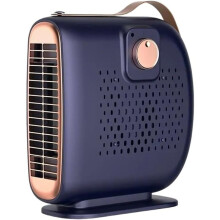 Chauffage Électrique Portable 800W Chauffage D'Appoint PTC Chauffage Rapide Température Constante Automatique pour Bureau Maison Bleu (UE)
