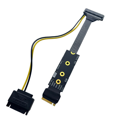 Silver-Plated M.2 for NVME to U.2 U.3 Solid State Drive SSD Adapter PCI-E 4.0 GEN4 High Speed Riser Extension Cable(A)