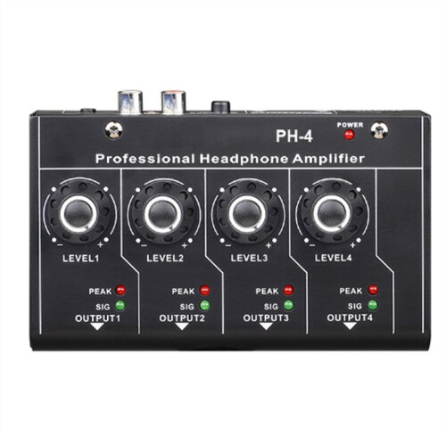 Hörlursförstärkare Stereo Ljudsystem 4 Channel Alone Control Volym
