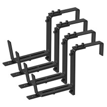 4PCS Adjustable Planter Box Bracket (6 to 12.5 Inches) for Flower Box Holders, Window Boxes PlantersHooks, Wall