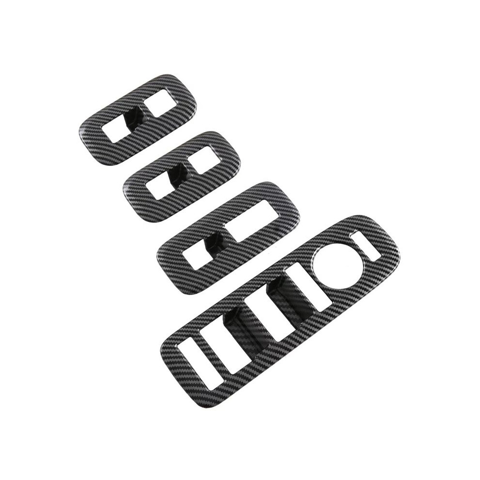 For Santa Fe Mx5 2024 Lhd Carbon Fiber Car Window Lift Buttons Cover Trim Accessories 4711494745136